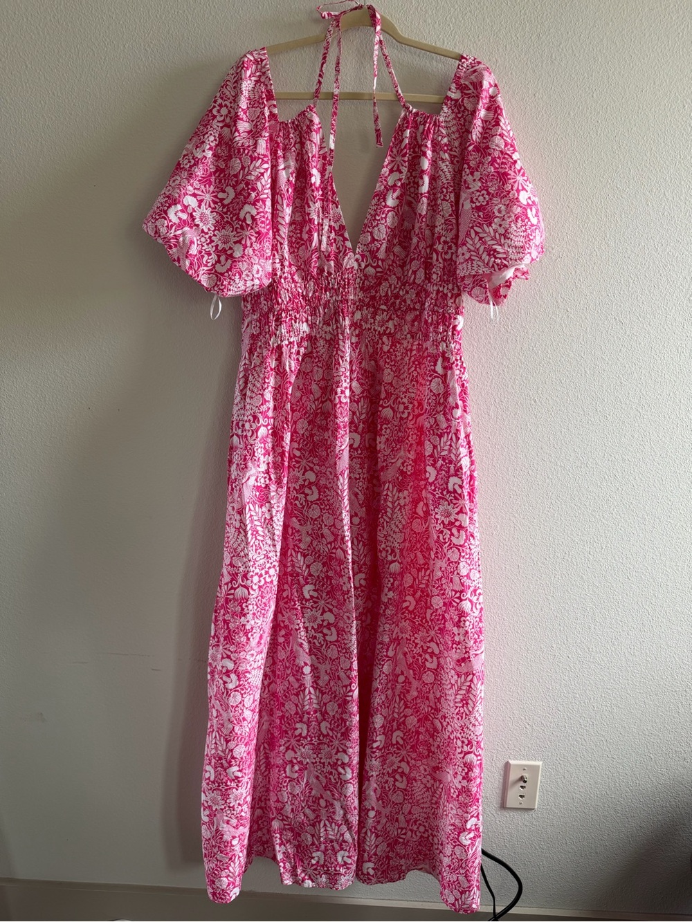 NWT J. Crew Collection Open Back Smocked Waist Maxi Dress size XXL - Picture 2 of 6